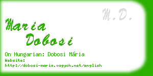 maria dobosi business card