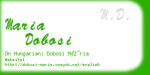 maria dobosi business card